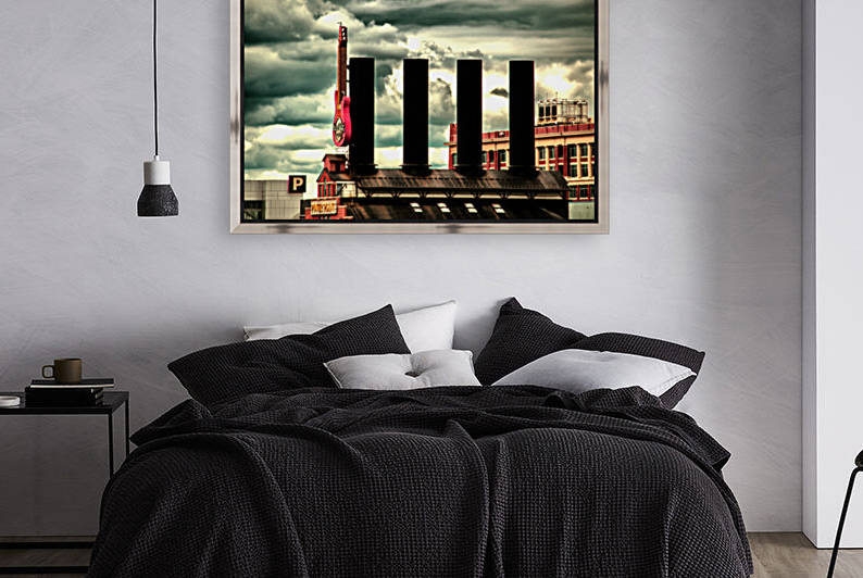 Baltimore Power Plant Guitar Stacks in Moody Red by Bill Swartwout Photography