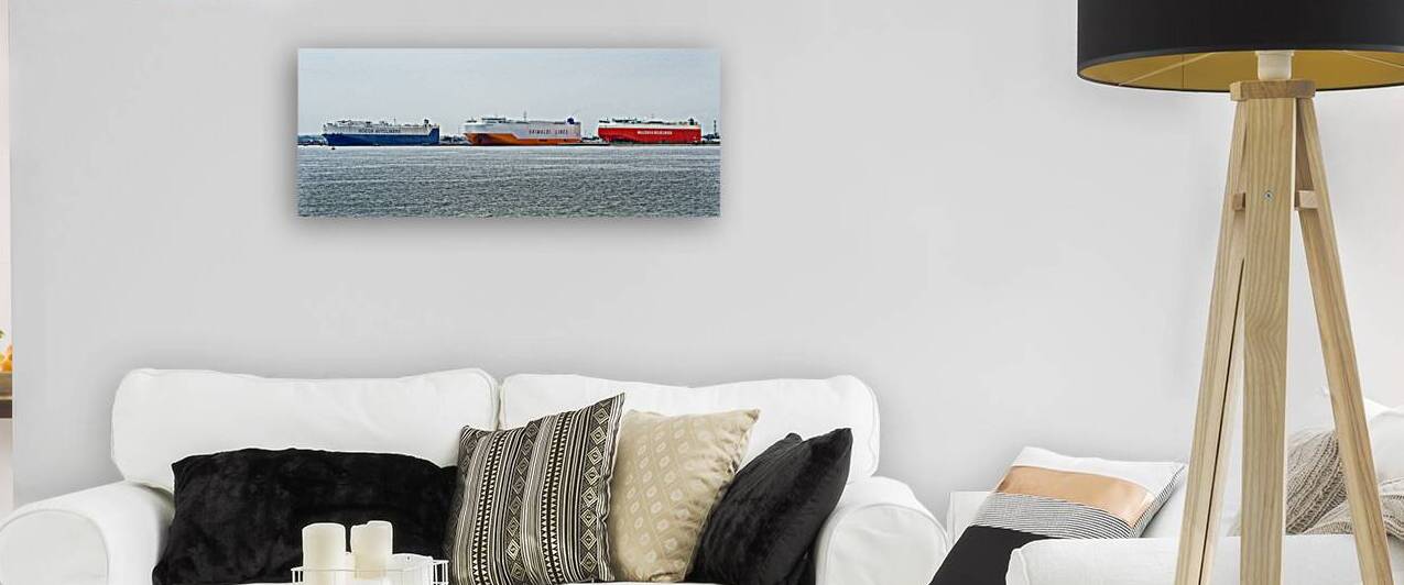 Ro Ro Ships Lined Up at Curtis Bay by Bill Swartwout Photography