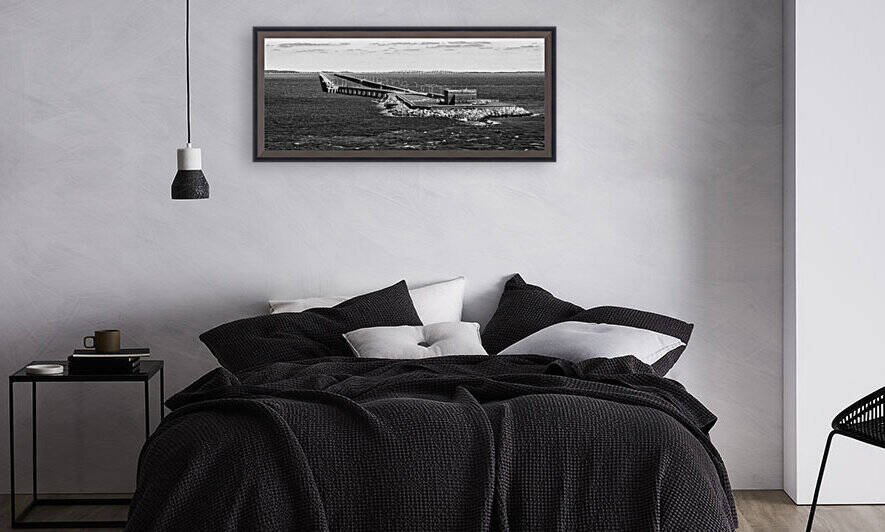 Chesapeake Bay Bridge Tunnel ESVA Black and White by Bill Swartwout Photography