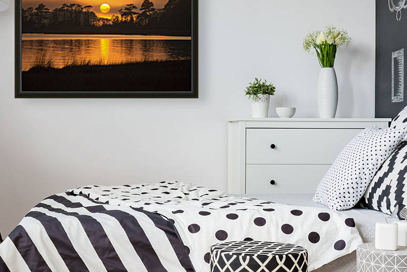 Sunset Near Trees over Assawoman Bay by Bill Swartwout Photography