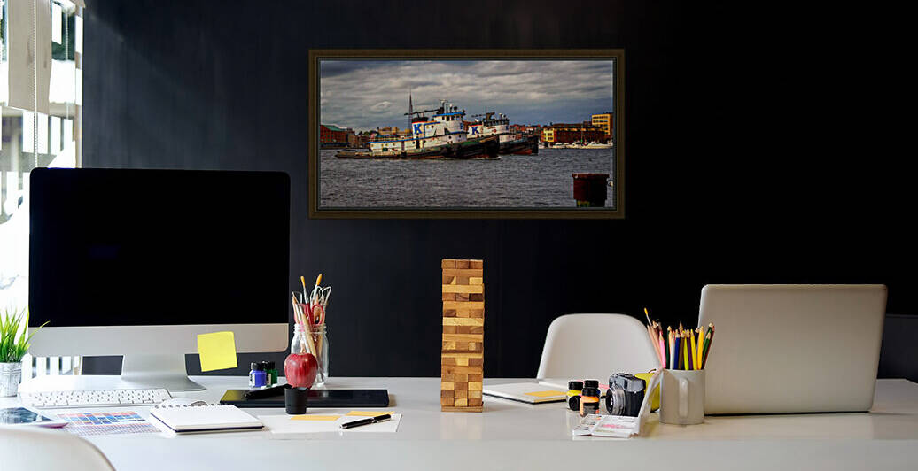 Baltimore Tugboat Twins in the Baltimore Inner Harbor by Bill Swartwout Photography