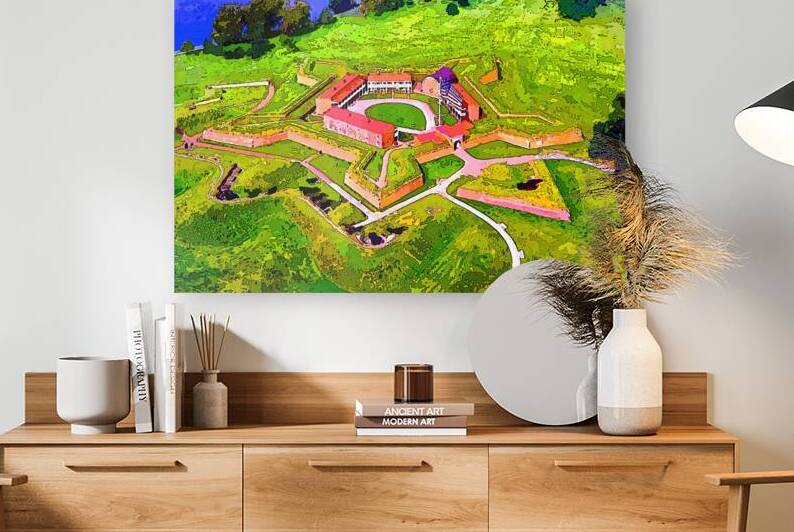 Stylized Aerial View of Fort McHenry by Bill Swartwout Photography