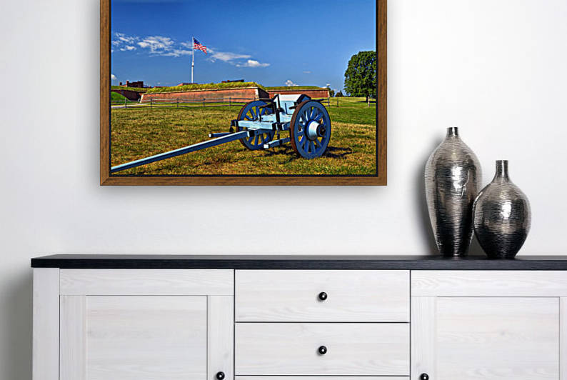 Fort McHenry Caisson and Flag by Bill Swartwout Photography