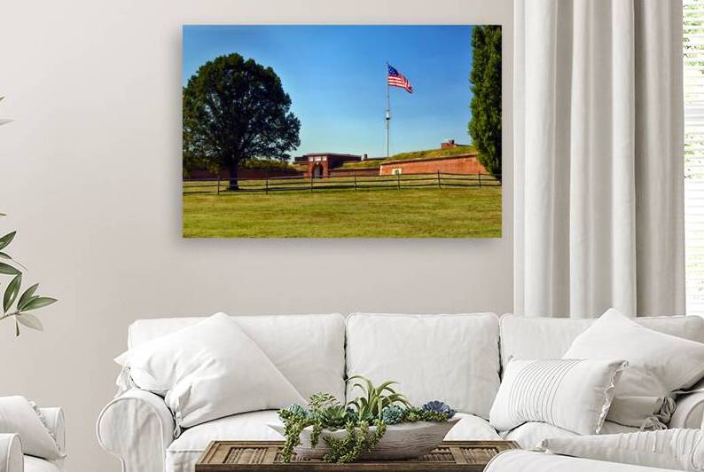 Fort McHenry Entrance Gate and Flag by Bill Swartwout Photography