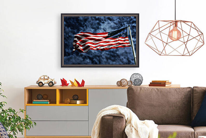 Flag Fort McHenry Darkening Sky by Bill Swartwout Photography