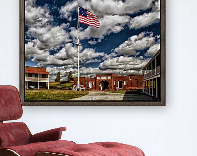 Fort McHenry Parade Ground and Storm Flag in Color by Bill Swartwout Photography
