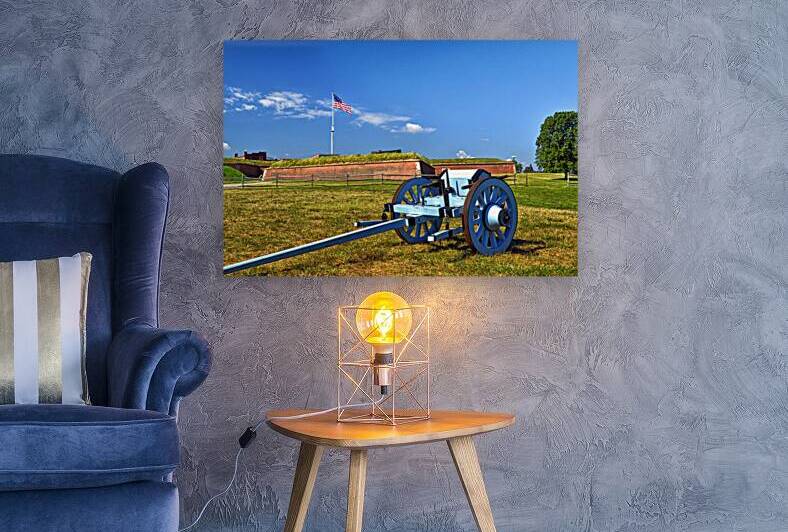 Fort McHenry Caisson and Flag by Bill Swartwout Photography