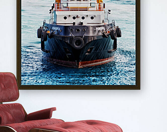 Tugboat Powerful Bow Front View by Bill Swartwout Photography