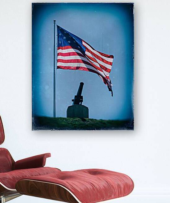 Federal Hill Flag and Cannon Vintage by Bill Swartwout Photography