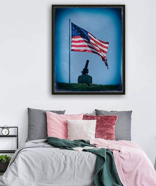 Vintage Federal Hill Flag and Cannon by Bill Swartwout Photography