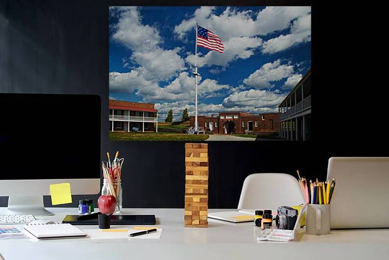 Fort McHenry Parade Ground and Storm Flag in Color by Bill Swartwout Photography