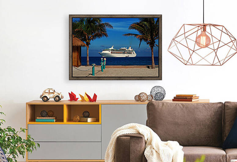 Granduer of the Seas Anchored At Coco Cay by Bill Swartwout Photography