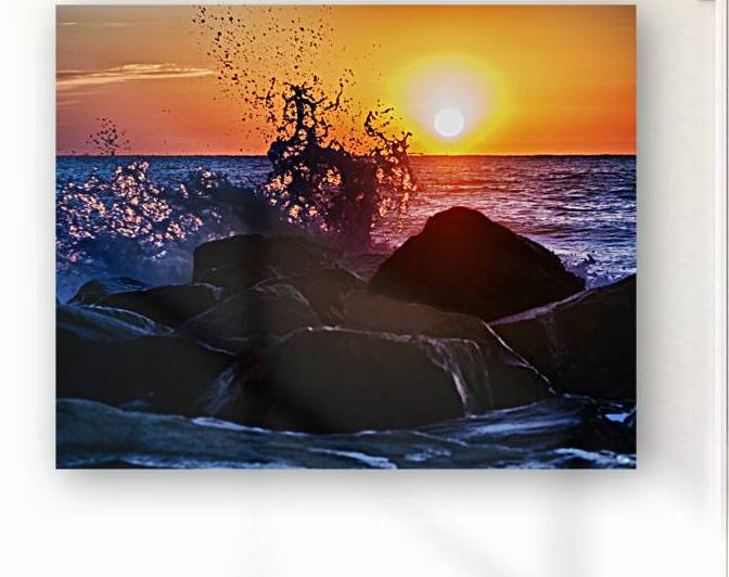 Beach Sunrise Wave Splash by Bill Swartwout Photography
