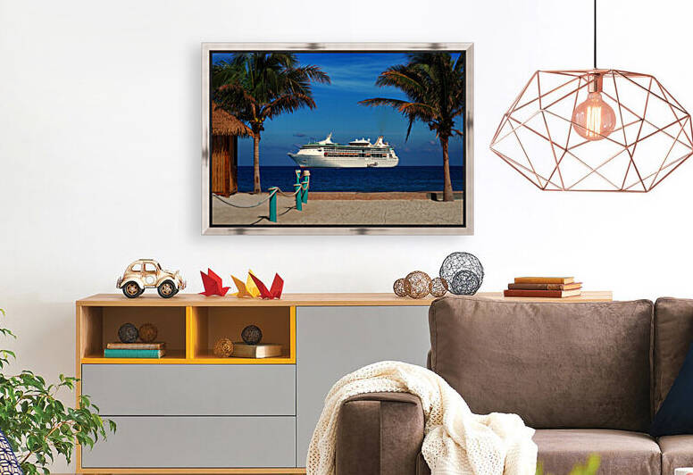 Granduer of the Seas Anchored At Coco Cay by Bill Swartwout Photography