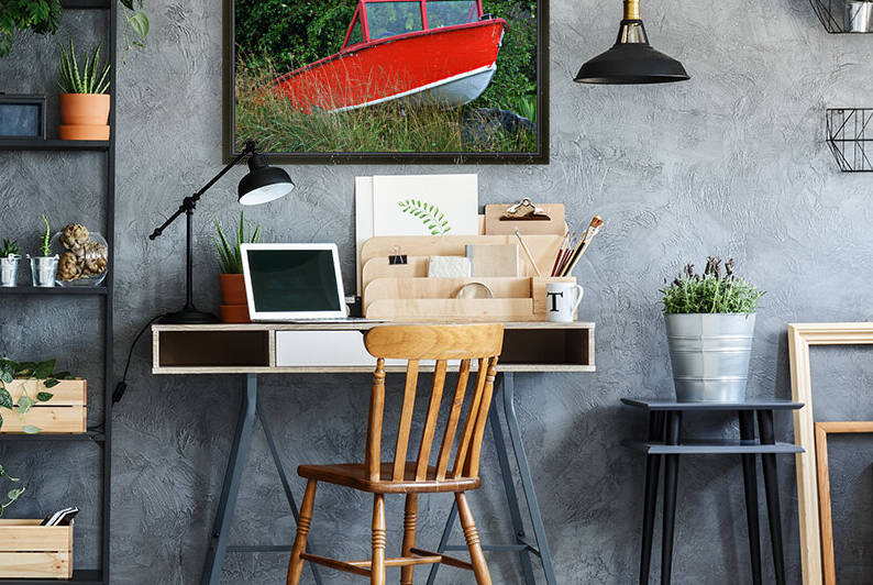 Red Boat in the Weeds by Bill Swartwout Photography