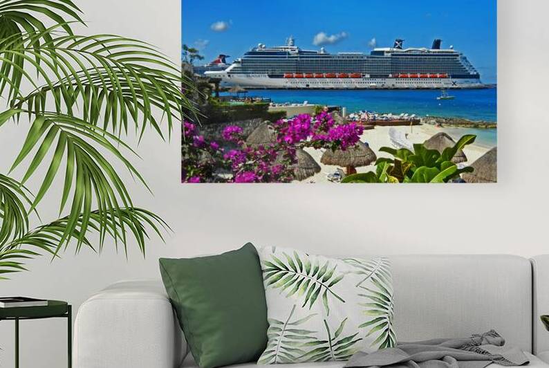 Cruise Ships Docked at Cozumel by Bill Swartwout Photography