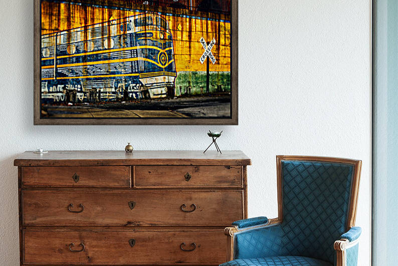 B&O Locomotive on a Wall by Bill Swartwout Photography