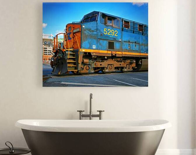 CSX 5292 Locomotive in Baltimore at Ravens Stadium by Bill Swartwout Photography