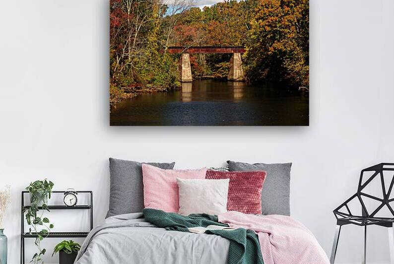 Tuckahoe River Railroad Bridge in Fall 5514 by Bill Swartwout Photography