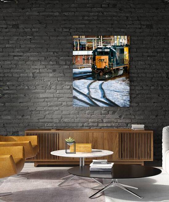 Locomotive CSX 8585 Engine in the Snow by Bill Swartwout Photography