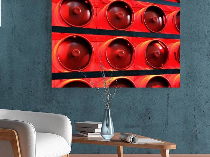Beer Kegs in Red by Bill Swartwout Photography