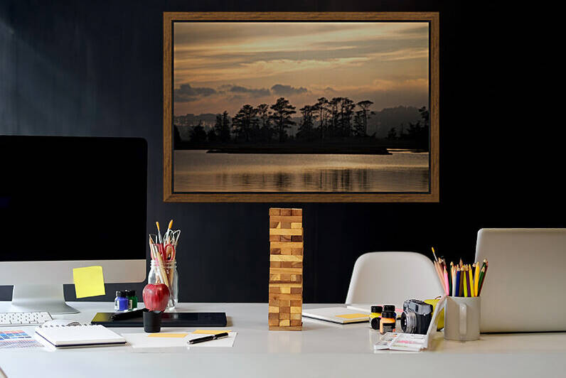 Assawoman Bay Island in the Mist by Bill Swartwout Photography