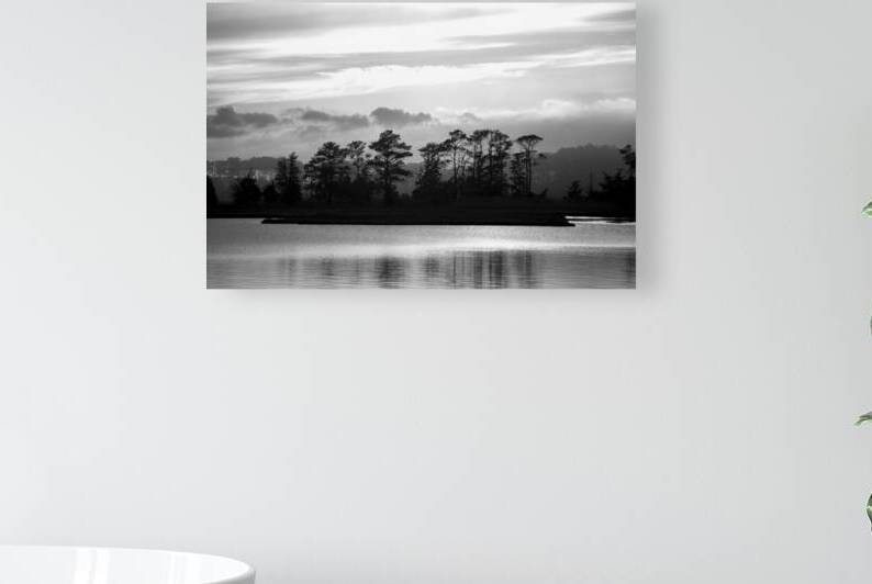 Misty Assawoman Island in Black and White by Bill Swartwout Photography