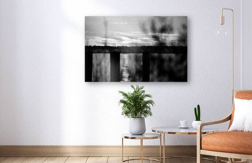 Sunset over the St. Martin River in Black and White by Bill Swartwout Photography