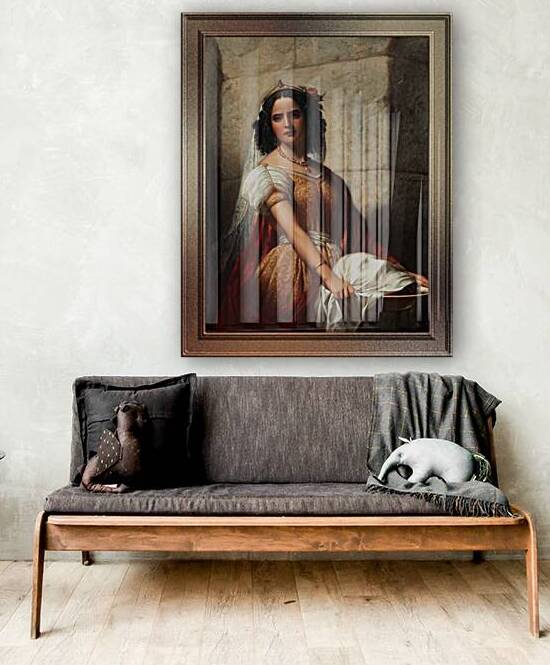 Salome With The Head Of John The Baptist by Jan Adam Kruseman Classical Art Old Masters Reproduction by xzendor7