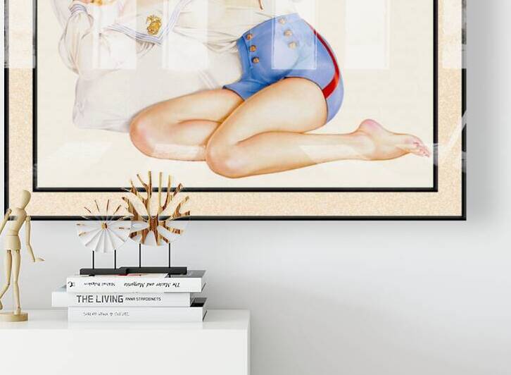 Navy Girl Pin-up Art by Alberto Vargas Pin-Up Girl Vintage Artwork by xzendor7