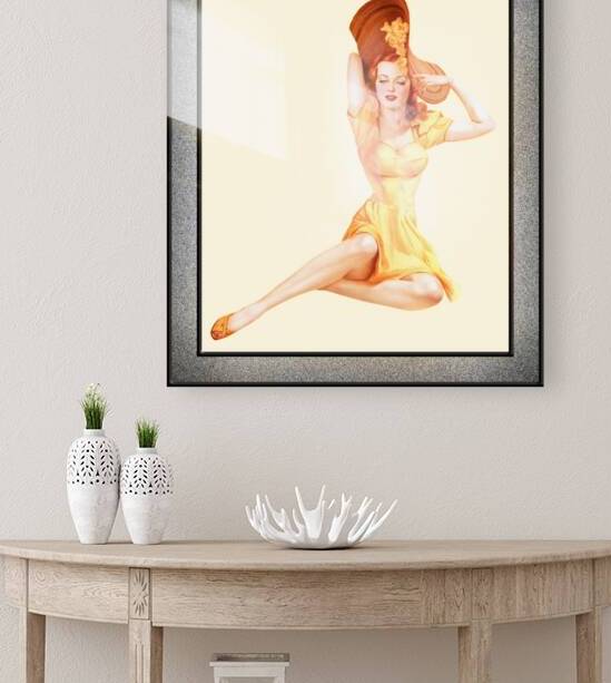 The Yellow Dress by Alberto Vargas Pin-Up Girl Vintage Artwork by xzendor7