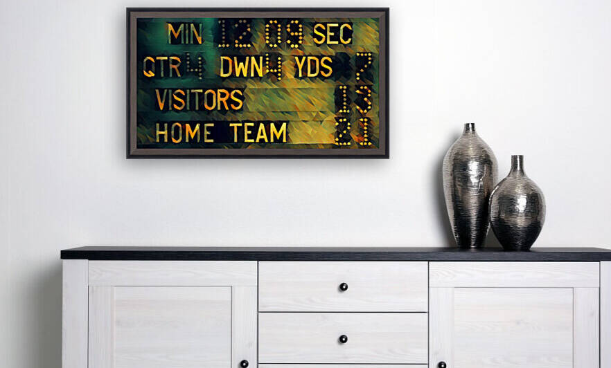 Football Scoreboard Art by Pierce Anderson