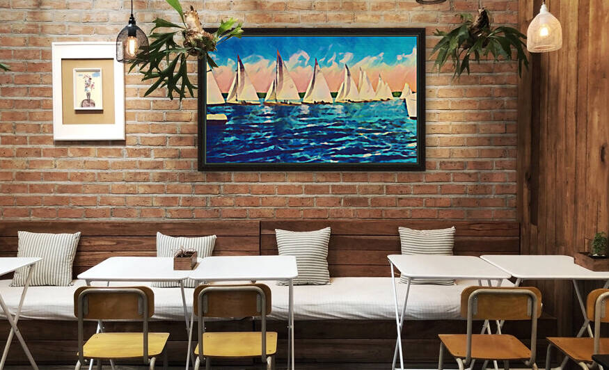 sail boats art by Pierce Anderson