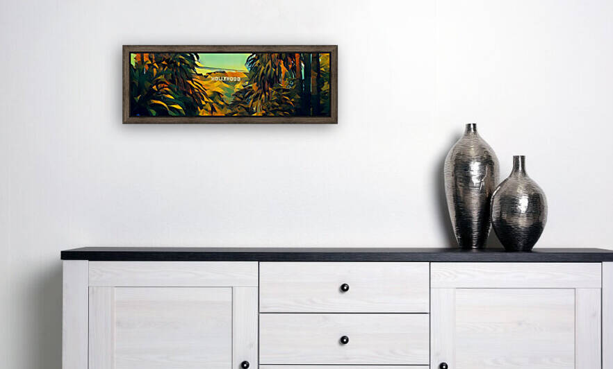 hollywood sign art by Pierce Anderson