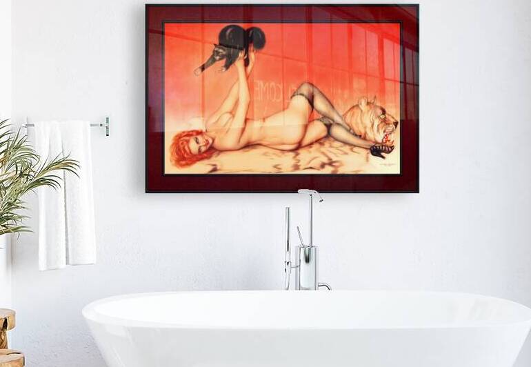 Feline Entre-Act by Alberto Vargas Vintage Pin-Up Girl Art by xzendor7