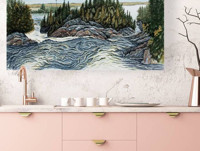 Aguasabon River Painting by Stephen Emms