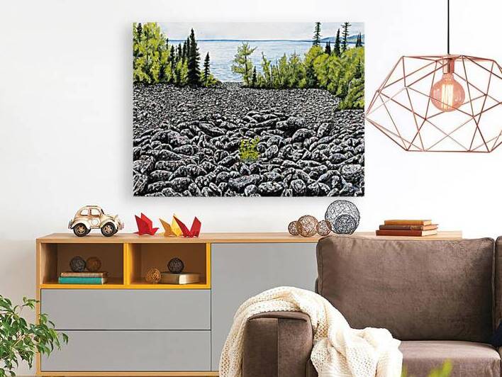 Pukaskwa Pit Painting by Stephen Emms