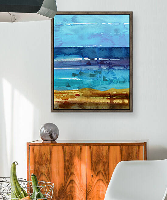 Beach Art Ocean Seascape Sea View Painting For Home Interior Decor II by Irina Sztukowski