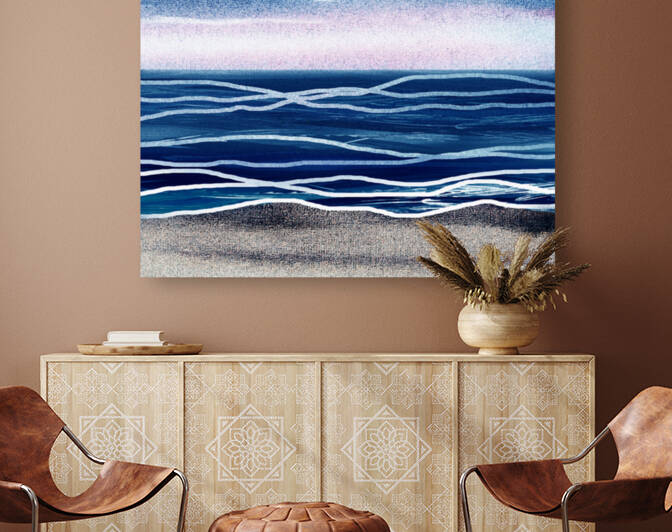 Beach Art Ocean Seascape Sea View Painting For Home Interior Decor VI by Irina Sztukowski