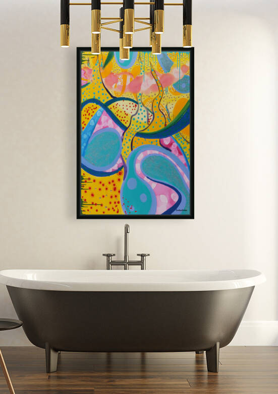 Galactic Landscape 1 Art Print - Original Acrylic by Carolina Cordon by By:Zo Art Print Collection   by Maria Desnoyers