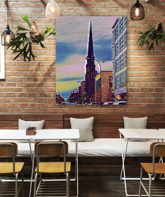 RUSH HOURS Digital Art Derived from Original Photography of Buffalo New York Cityscapes  by By:Zo Art Print Collection   by Maria Desnoyers