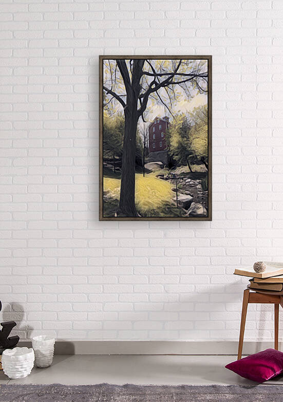 OLD WATERMILL IN SPRING - New York Landscape Canvas Print ByZo Art Photography by By:Zo Art Print Collection   by Maria Desnoyers