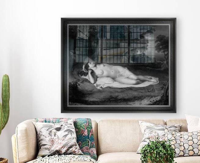 Ariadne Engraving by Asher Brown Durand Classical Fine Art Old Masters Reproduction by xzendor7