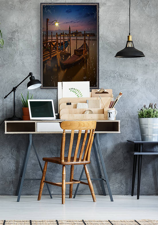 VENICE Gondolas during Blue Hour by Melanie Viola
