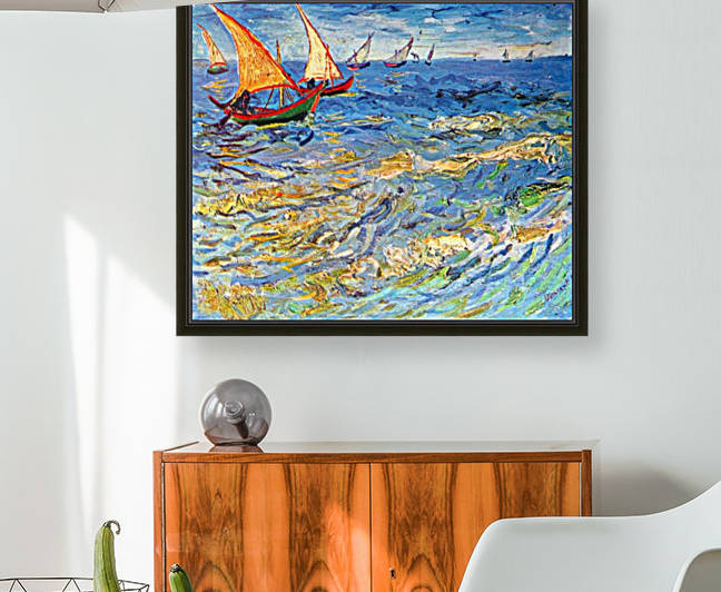 The sea at Saintes Maries by Van Gogh