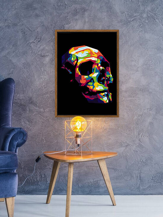 The Colorful WPAP of Skull by wpaprint