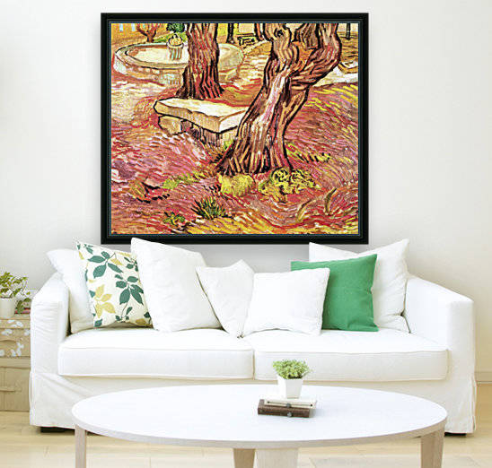 The Stone Bench in the Garden of Saint Paul Hospital by Van Gogh