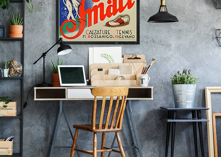 Original Vintage Art Deco Advertising Poster for Smart Calzature Tennis Shoes by VINTAGE POSTER