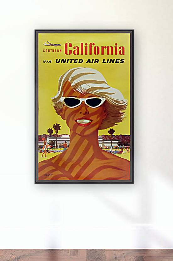 United Airlines Southern California by VINTAGE POSTER