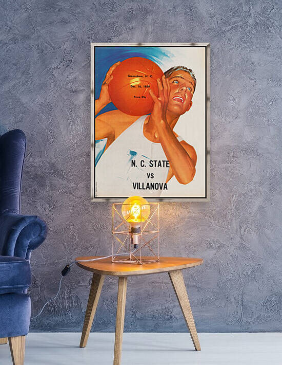 1959 NC State vs. Villanova Basketball Program Canvas by Row One Brand